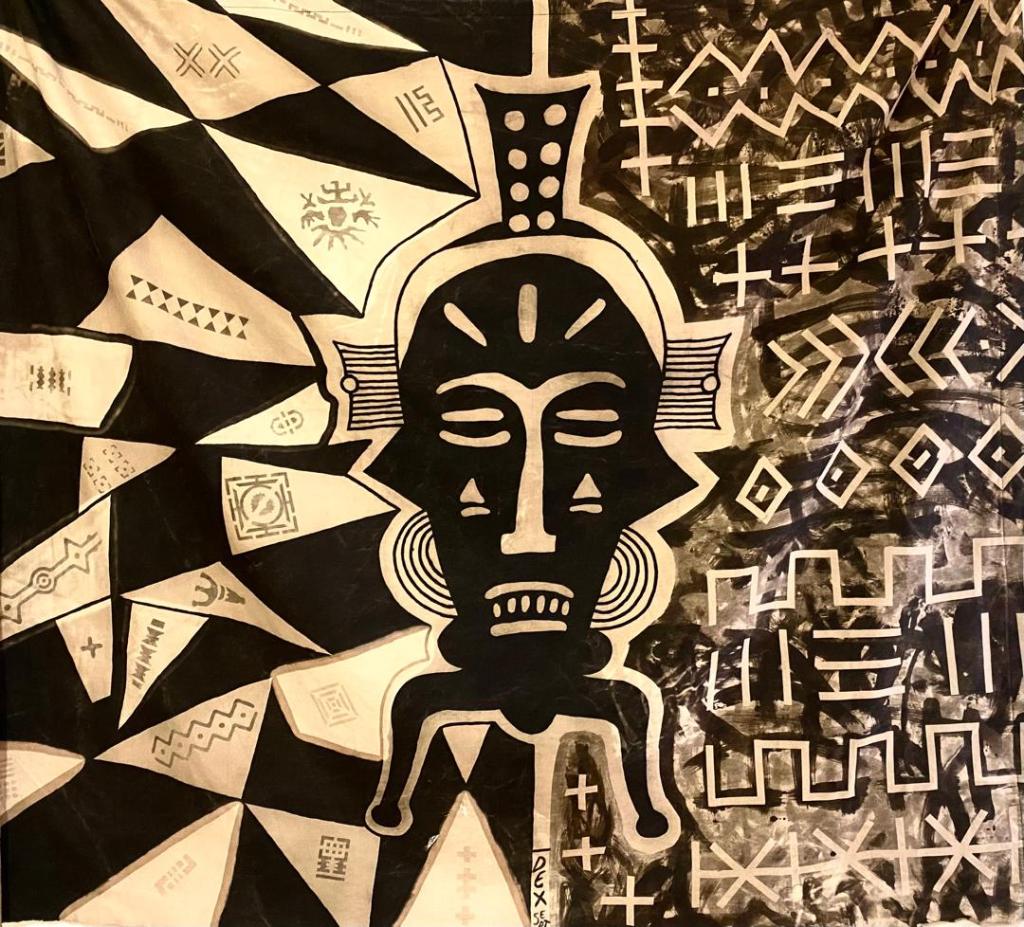 [ARTWORK SPOTLIGHT] “The Mask”: Unveiling the Labyrinth of Tidiane Ndongo’s Bogolan&nbsp;Art